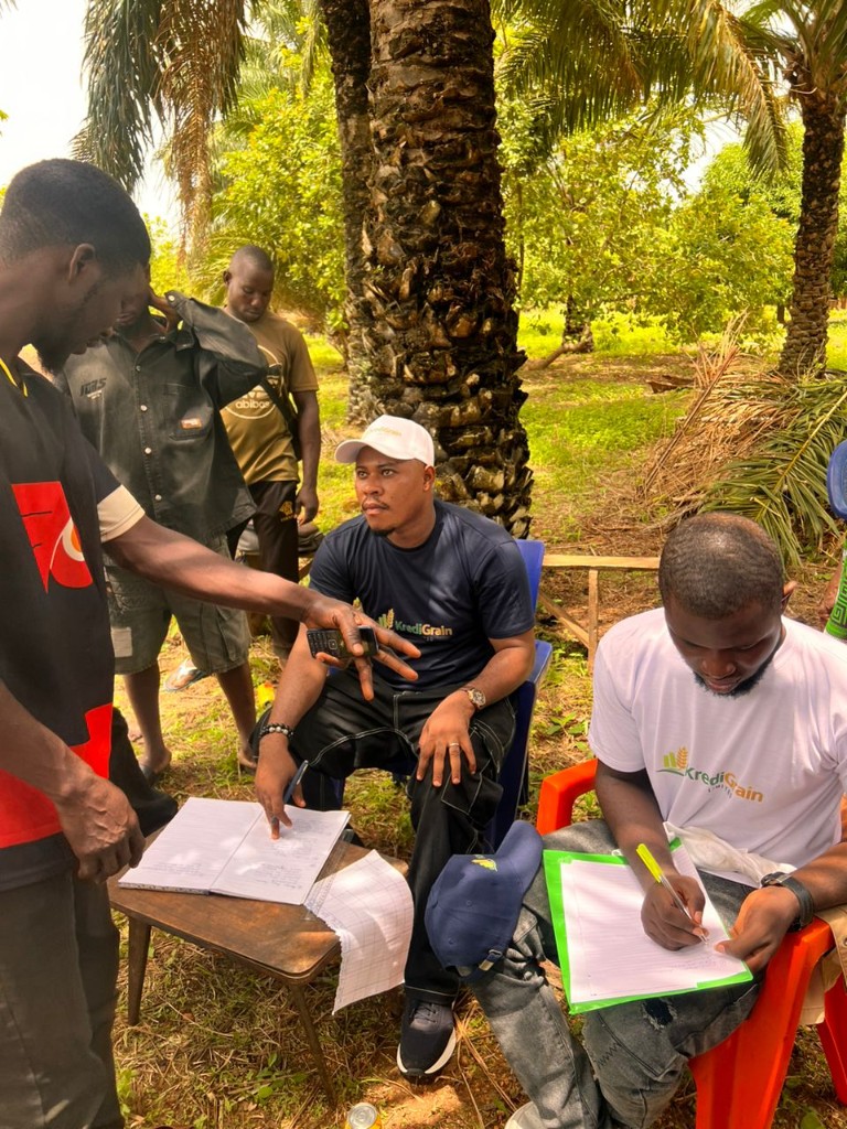 Farmers and coordinators at enrollment